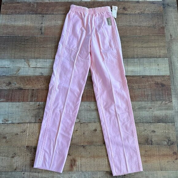 Vintage Property Of Women's Pink Straight Leg Drawstring Pants -24 - Picture 1 of 13